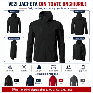 Geacă Bărbați tip Jachetă Softshell cu Glugă, Impermeabilă și Elastică – Nano 531 - Img 7