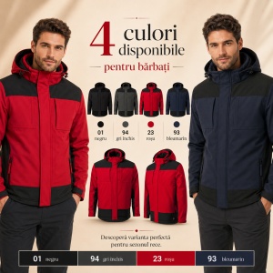 Geacă Bărbați tip Jachetă Softshell de Iarnă, Impermeabilă și Călduroasă – Vertex W55 - Img 10