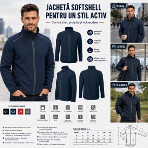 Geacă Bărbați tip Jachetă Softshell fără Glugă, Impermeabilă și Elastică – Valley 536 - Img 10