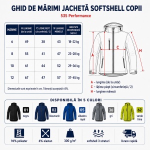Geacă Copii tip Jachetă Softshell cu Glugă Detașabilă, Impermeabilă și Elastică – Performance 535 - Img 4