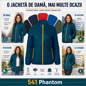 Geacă Damă tip Jachetă Matlasată, Ușoară și Călduroasă – Phantom 541 - Img 5
