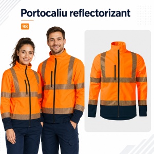 Geacă Unisex tip Jachetă Softshell Reflectorizantă, Impermeabilă și Călduroasă – HV Drop 5V3 - Img 12
