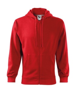 Hanorac barbat tip bluza cu fermoar si 2 buzunare de culoare rosu