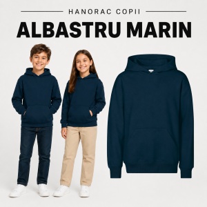 Hanorac copii Malfini 423 Chill cu glugă, buzunar marsupiu, interior pieptănat și croială lejeră - Img 11