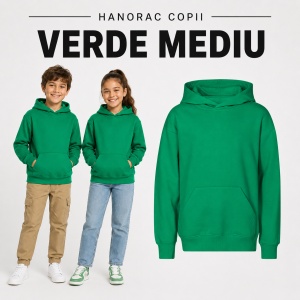 Hanorac copii Malfini 423 Chill cu glugă, buzunar marsupiu, interior pieptănat și croială lejeră - Img 21