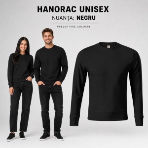 Hanorac unisex fără glugă tip bluză, pentru damă și bărbat, 260 g/m² - Img 17