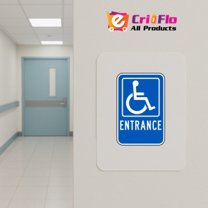 Indicator Accessible Entrance Sign, Sticker autocolant - Img 4