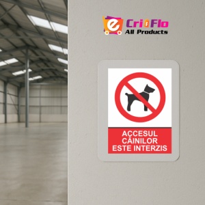 Indicator Accesul cainilor este interzis, Sticker autocolant - Img 4