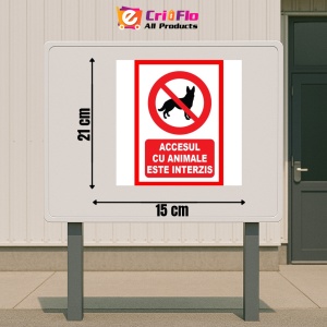 Indicator Accesul cu animale este interzis, Sticker autocolant - Img 2