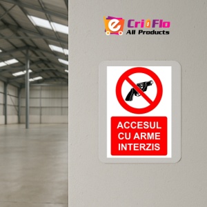Indicator Accesul cu arme interzis indicator de interzicere, Sticker autocolant - Img 4