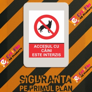 Indicator Accesul cu caini este interzis, Sticker autocolant - Img 3