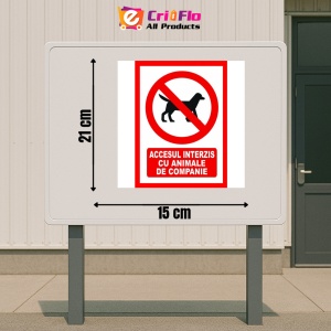 Indicator Accesul interzis cu animale de companie, Sticker autocolant - Img 2