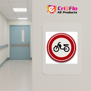 Indicator accesul interzis mopedelor ciclometrelor, Sticker autocolant - Img 4