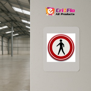 Indicator accesul interzis pietonilor v1, Sticker autocolant - Img 4