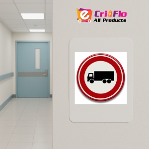 Indicator Accesul interzis vehiculelor destinate transportului de marfuri, Sticker autocolant - Img 4