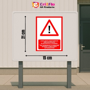 Indicator Acest spatiu functioneaza fara autorizatie de securitate la incendiu, Sticker autocolant - Img 2