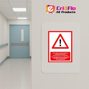 Indicator Acest spatiu functioneaza fara autorizatie de securitate la incendiu, Sticker autocolant - Img 5