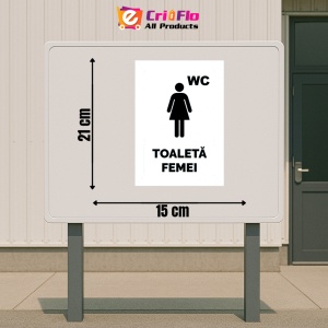 Indicator Alb toaleta pentru femei, Sticker autocolant - Img 2
