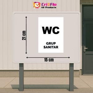 Indicator Alb wc grup sanitar, Sticker autocolant - Img 2