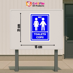 Indicator Albastru toaleta copii, Sticker autocolant - Img 2