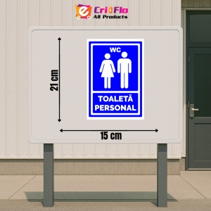 Indicator Albastru toaleta personal, Sticker autocolant - Img 2
