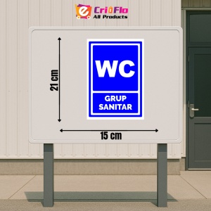 Indicator Albastru wc grup sanitar, Sticker autocolant - Img 2