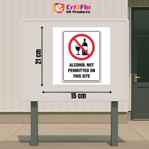Indicator ALCOHOL NOT PERMITTED ON THIS SITE SIGN, Sticker autocolant - Img 2
