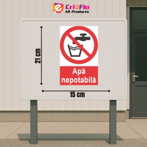 Indicator apa nepotabila indicatoare protectia muncii, Sticker autocolant - Img 2