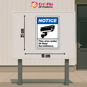 Indicator Area Under 24 Hour Surveillance Label, Sticker autocolant - Img 2
