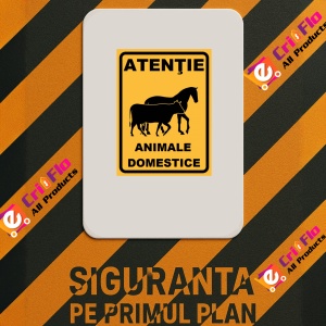 Indicator Atentie animale domestice, Sticker autocolant - Img 3