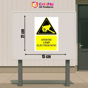 Indicator Atentie Camp electrostatic indicator de avertizare, Sticker autocolant - Img 2