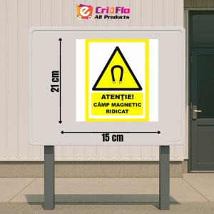 Indicator Atentie camp magnetic ridicat, Sticker autocolant - Img 2