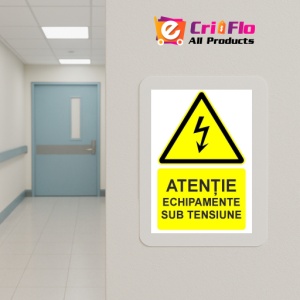Indicator Atentie echipamente sub tensiune indicator de avertizare, Sticker autocolant - Img 5