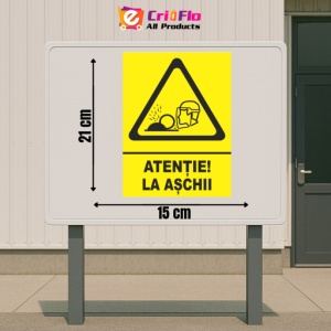 Indicator Atentie la aschii, Sticker autocolant - Img 2