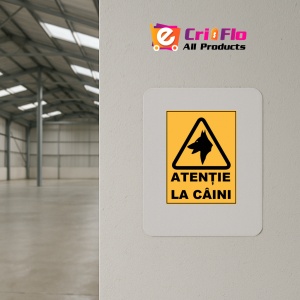 Indicator Atentie la caine, Sticker autocolant - Img 4