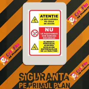 Indicator Atentie la deplasarea pe caile de acces, Sticker autocolant - Img 3