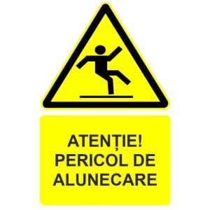 Indicator Atentie pericol de alunecare indicator de avertizare, Sticker autocolant