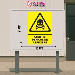 Indicator Atentie pericol de asfixiere, Sticker autocolant - Img 2
