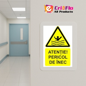 Indicator Atentie pericol de inec indicator de avertizare, Sticker autocolant - Img 5