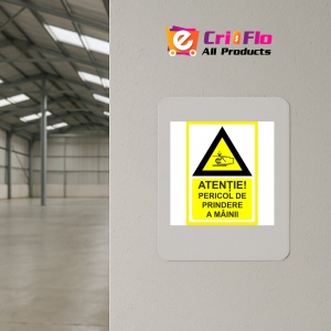 Indicator Atentie pericol de prindere a mainii, Sticker autocolant - Img 3