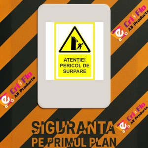 Indicator Atentie pericol de surpare, Sticker autocolant - Img 3