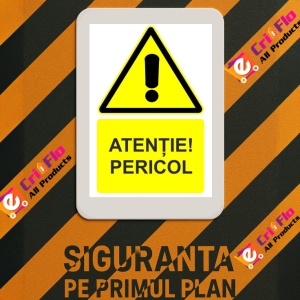 Indicator Atentie pericol indicator de avertizare, Sticker autocolant - Img 3