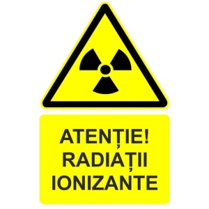 Indicator Atentie radiatii ionizante indicator de avertizare, Sticker autocolant