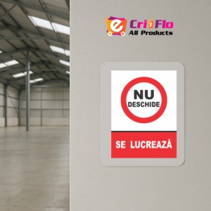 Indicator Atentie se lucreaza (3), Sticker autocolant - Img 4