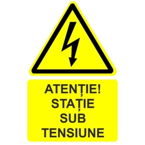 Indicator Atentie statie sub tensiune indicator de avertizare, Sticker autocolant
