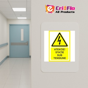 Indicator Atentie statie sub tensiune, Sticker autocolant - Img 5