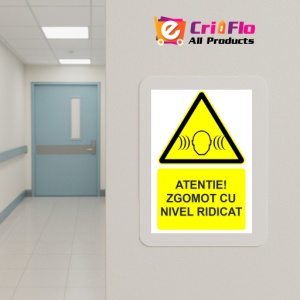 Indicator Atentie zgomot cu nivel ridicat indicator de avertizare, Sticker autocolant - Img 5
