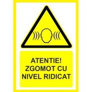 Indicator Atentie zgomot cu nivel ridicat, Sticker autocolant