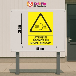 Indicator Atentie zgomot cu nivel ridicat, Sticker autocolant - Img 2