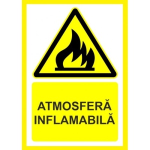 Indicator Atmosfera inflamabila, Sticker autocolant